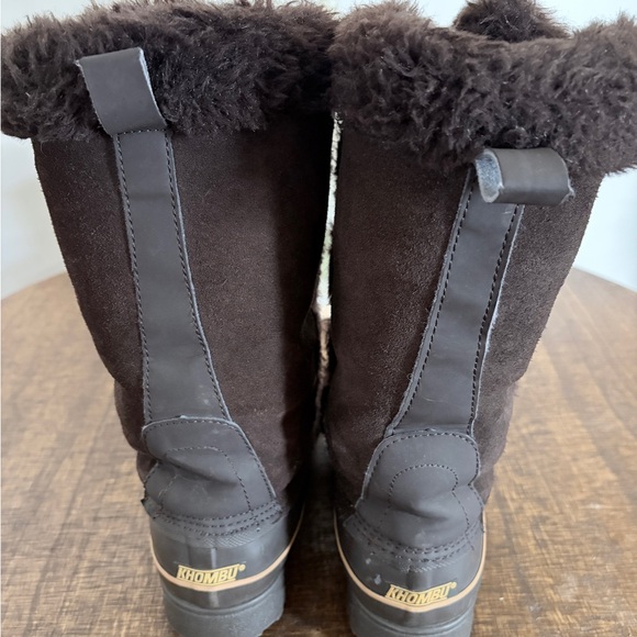Khombu Black Fur-Trimmed Winter Boots - Picture 2 of 4